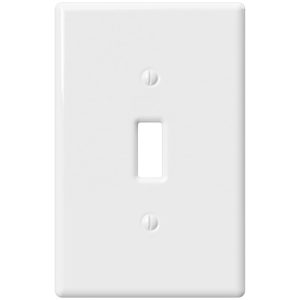 Amerelle Metro White 1 gang Stamped Steel Toggle Wall Plate 1 pk