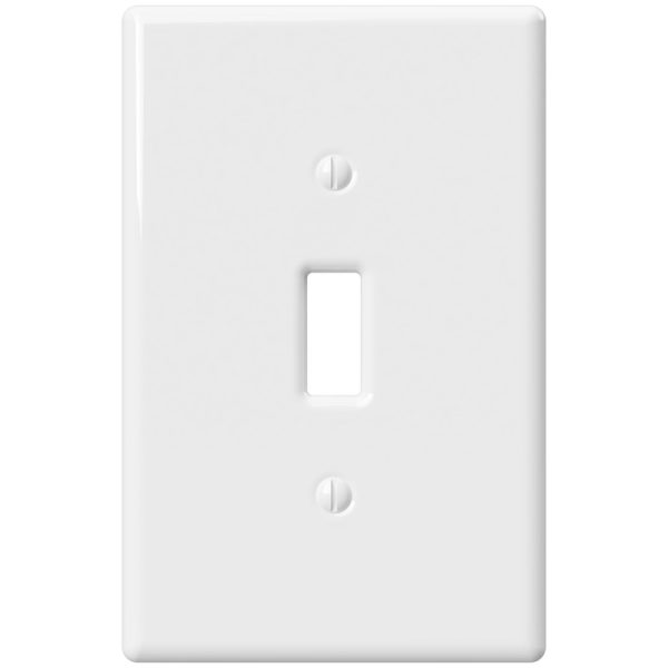 Amerelle Metro White 1 gang Stamped Steel Toggle Wall Plate 1 pk