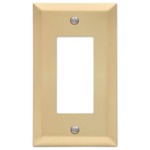 Amerelle Century Satin Brass Brass 1 gang Stamped Steel Rocker Wall Plate 1 pk