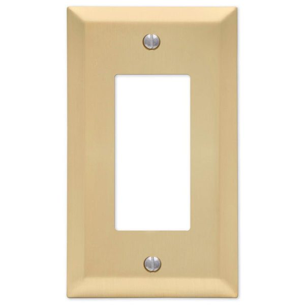 Amerelle Century Satin Brass Brass 1 gang Stamped Steel Rocker Wall Plate 1 pk
