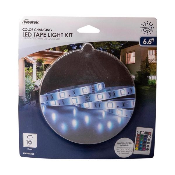 Westek 6.6 ft. L Color Changing Plug-In LED Tape Light Kit 1 pk