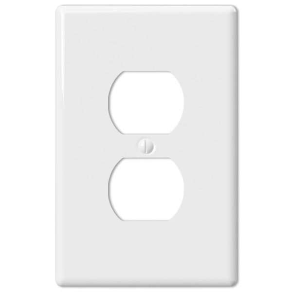 Amerelle Metro White 1 gang Ceramic Duplex Wall Plate 1 pk