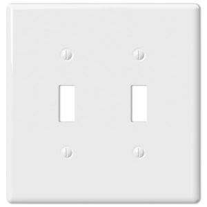 Amerelle Metro White 2 gang Ceramic Toggle Wall Plate 1 pk