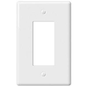 Amerelle Metro White 1 gang Ceramic Rocker Wall Plate 1 pk