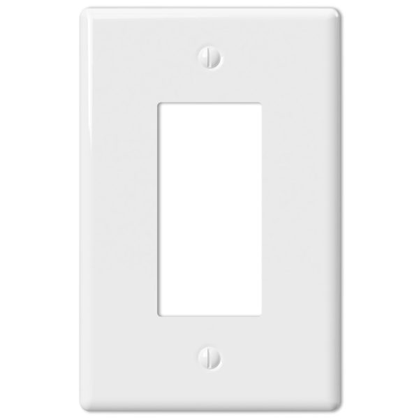 Amerelle Metro White 1 gang Ceramic Rocker Wall Plate 1 pk