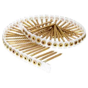 Senco No. 8 X 2-1/2 in. L Square Yellow Zinc Wood Screws 1000 pk