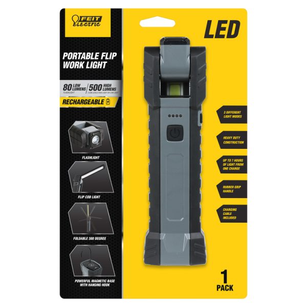 Feit Electric 80/500 lm LED Rechargeable Handheld Work Light w/Magnet