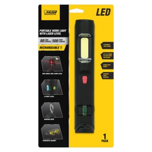 Feit Electric 80/500 lm LED Rechargeable Handheld Work Light w/Laser Level