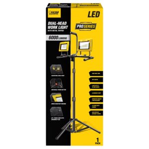 Feit Electric Pro Series 6000 lm LED Dual Power Tripod Work Light