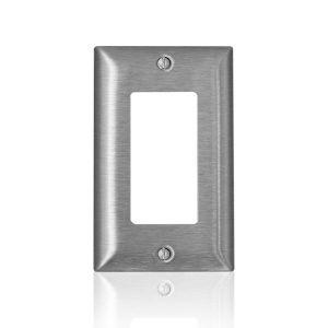 Leviton C-Series Stainless Steel 1 gang Metal Decora/GFCI Wall Plate 1 pk