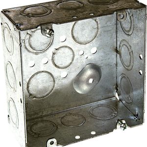 Raco 42 cu in Square Steel Junction Box Gray