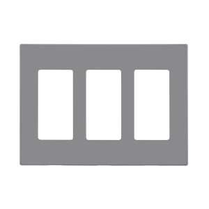 Leviton Decora Light Gray 3 gang Polycarbonate Screwless Wall Plate 1 pk