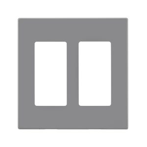 Leviton Decora Light Gray 2 gang Polycarbonate Screwless Wall Plate 1 pk