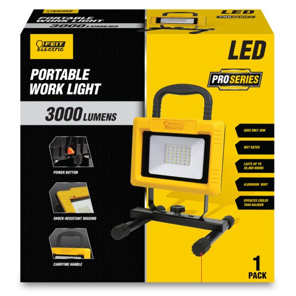 Feit Electric Pro Series 3000 lm LED Corded Stand (H or Scissor) Work Light
