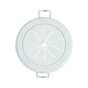 Monster Just Hook It Up White 1 gang Plastic Spring Lock Cable Pass Wall Plate 2 pk