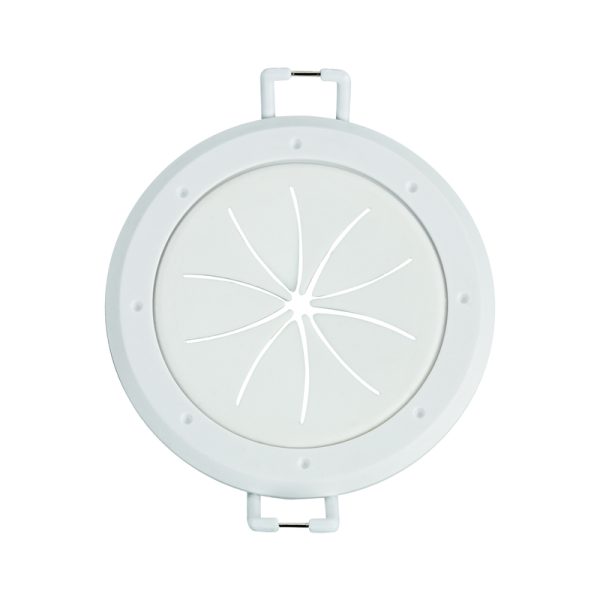 Monster Just Hook It Up White 1 gang Plastic Spring Lock Cable Pass Wall Plate 2 pk