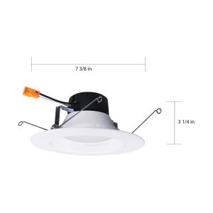 Satco Nuvo White 5-6 in. W Plastic LED Retrofit Downlight Kit 9 W