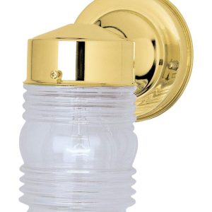 Westinghouse 1-Light Polished Brass Clear Wall Sconce