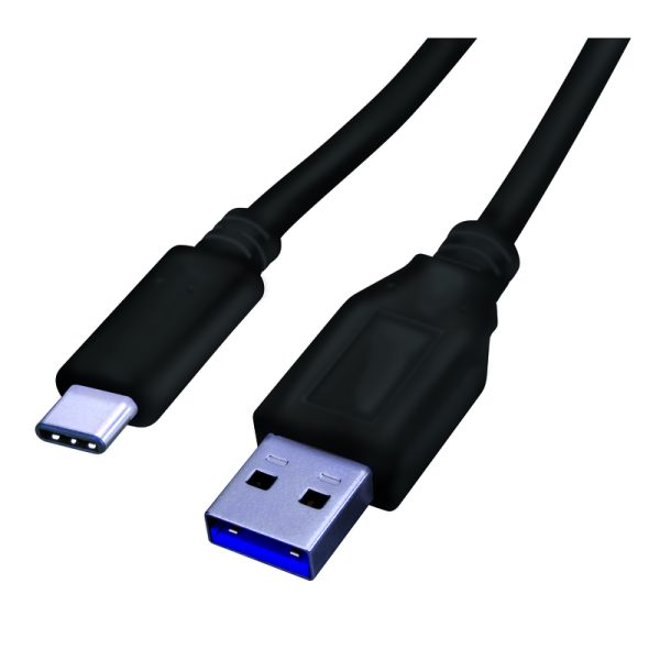 Fabcordz USB to Type C Charge and Sync Cable 10 ft. Black