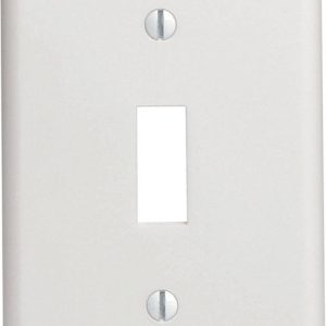 Leviton White 1 gang Nylon Toggle Wall Plate 1 pk