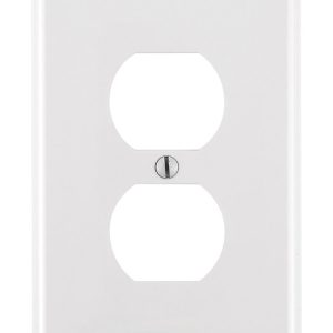 Leviton White 1 gang Nylon Duplex Outlet Wall Plate 1 pk