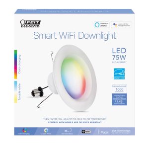 Feit Electric Frost White 6 in. W Aluminum LED Dimmable Recessed Downlight 11.1 W