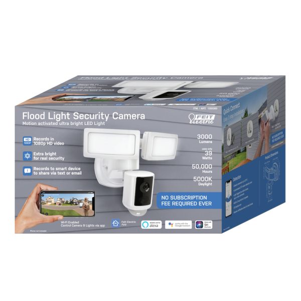 Feit Electric Motion-Sensing Hardwired LED White Security Floodlight