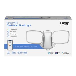 Feit Electric Wi-Fi Hardwired LED White Security Floodlight
