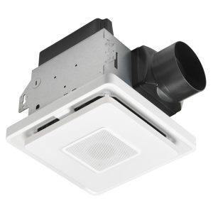 Home NetWerks 80 CFM 1.5 Sones Bathroom Exhaust Fan Grille with Bluetooth Speaker and Light