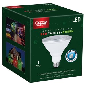 Feit Electric PAR 38 E26 (Medium) LED Bulb Color Changing 6 Watt Equivalence 1 pk