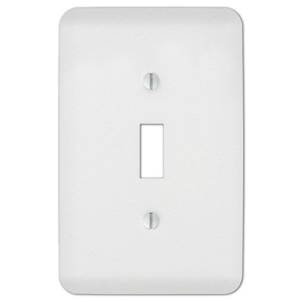 Amerelle Perry Textured White 1 gang Stamped Steel Toggle Wall Plate 1 pk