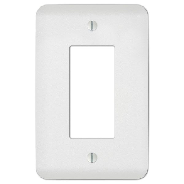 Amerelle Perry Textured White 1 gang Stamped Steel Rocker Wall Plate 1 pk
