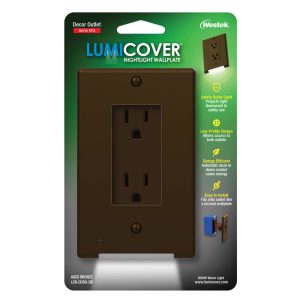 Westek LumiCover Bronze 1 gang Plastic Duplex Outlet Wall Plate 1 pk