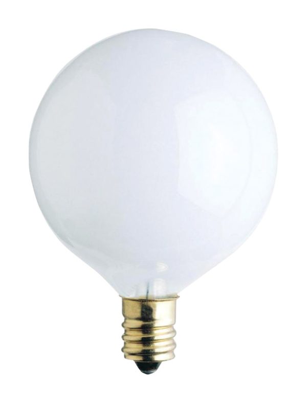 Westinghouse 60 W E12 Globe Incandescent Bulb E12 (Candelabra) White 2 pk