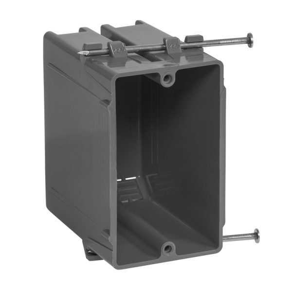 Gardner Bender 22 cu in Rectangle PVC 1 gang Electrical Box Gray
