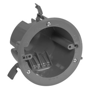 Gardner Bender 18 cu in Round PVC 1 gang Electrical Box Gray