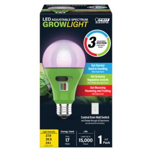 Feit Electric A21 E26 (Medium) LED Grow Light Clear 1 pk