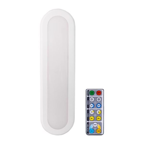 Westek 12.0 in. L White Battery Powered LED Light Bar w/Remote 150 lm