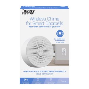 Feit Electric White Plastic Wireless Door Chime Bell
