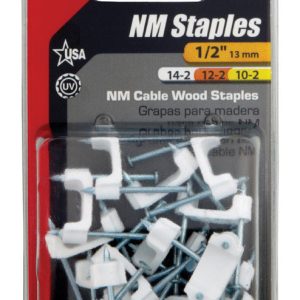 Gardner Bender 1/2 in. W Plastic Insulated Cable Staple 15 pk