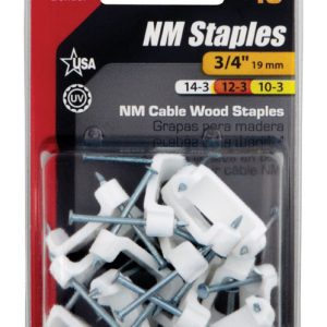 Gardner Bender 3/4 in. W Plastic Insulated Cable Staple 15 pk