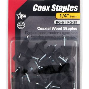 Gardner Bender 1/4 in. W Plastic Insulated Coaxial Staple 25 pk
