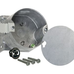 Raco 22.3 cu in Round Steel 2 gang Fan Box Gray