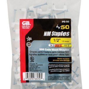 Gardner Bender 1/2 in. W Plastic Insulated Cable Staple 50 pk