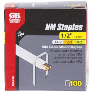 Gardner Bender 1/2 in. W Steel Cable Staple 100 pk