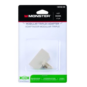 Monster Just Hook It Up 0 ft. L Ivory Modular Telephone Line Cable