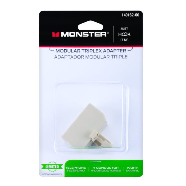 Monster Just Hook It Up 0 ft. L Ivory Modular Telephone Line Cable