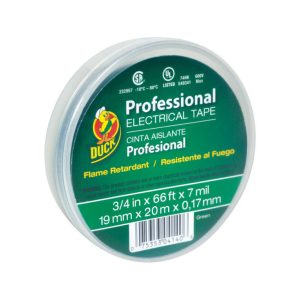 Duck 	Professional Grade 0.75 in. W X 66 ft. L Green Vinyl Electrical Tape