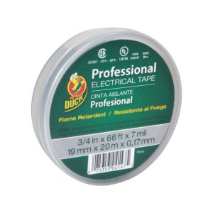 Duck 	Professional Grade 3/4 in. W X 66 ft. L Gray Vinyl Electrical Tape