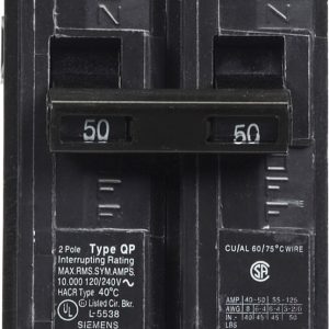 Siemens 50 amps Standard 2-Pole Circuit Breaker